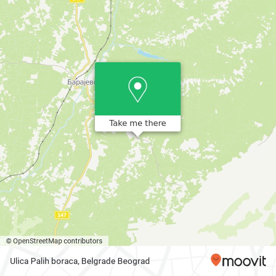 Ulica Palih boraca map