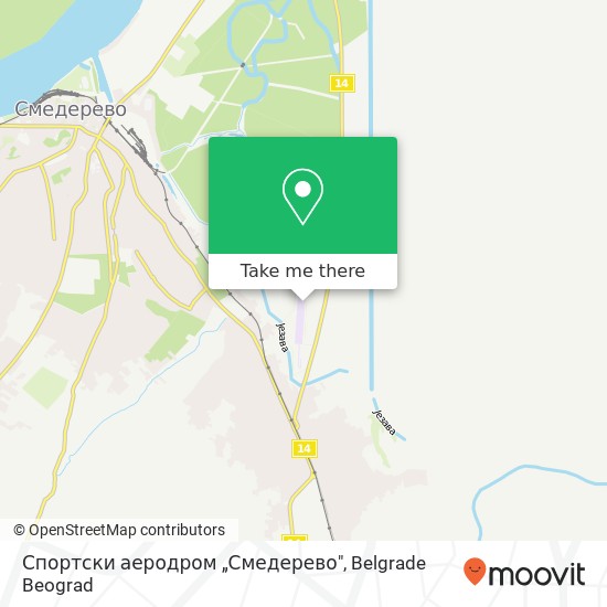 Спортски аеродром „Смедерево" map