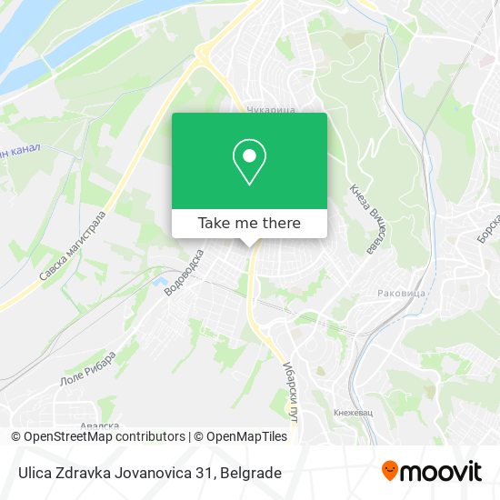 Ulica Zdravka Jovanovica 31 map