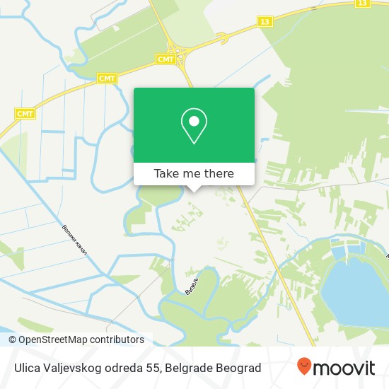 Ulica Valjevskog odreda 55 map