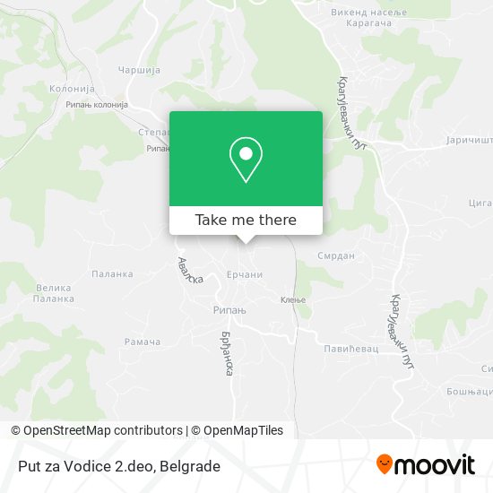 Put za Vodice 2.deo map