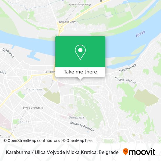 Karaburma / Ulica Vojvode Micka Krstica map