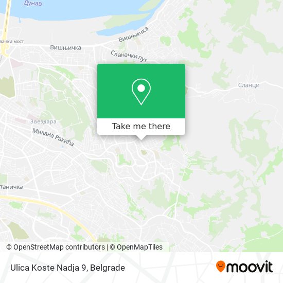 Ulica Koste Nadja 9 map