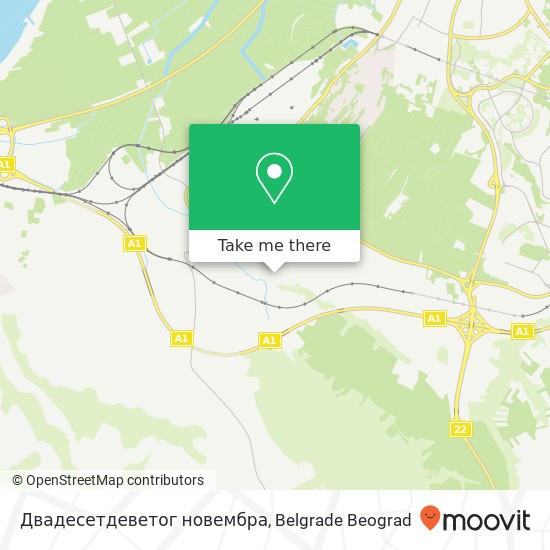 Двадесетдеветог новембра map