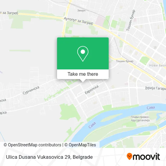 Ulica Dusana Vukasovica 29 map