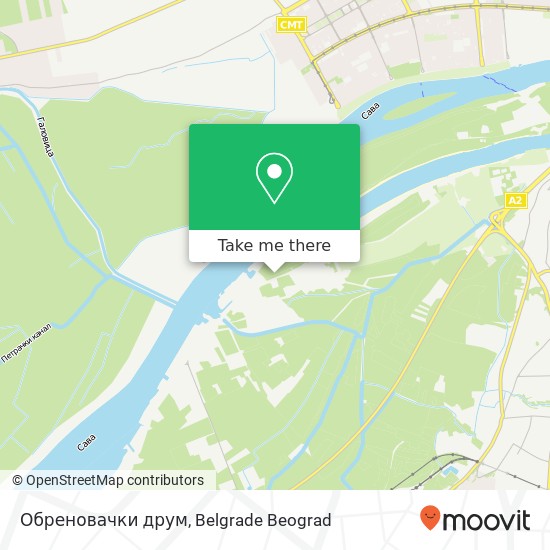 Обреновачки друм map