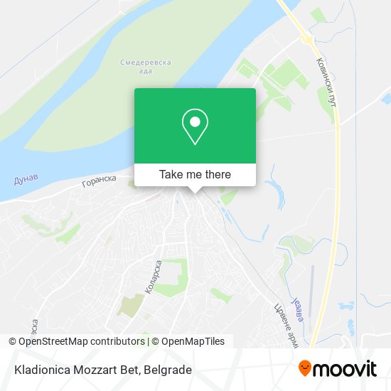 Kladionica Mozzart Bet map