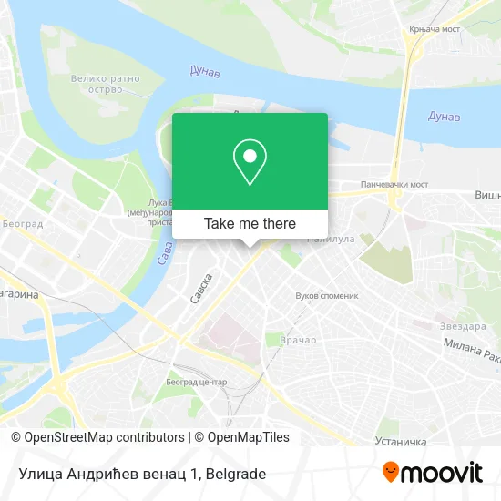 Улица Андрићев венац 1 map