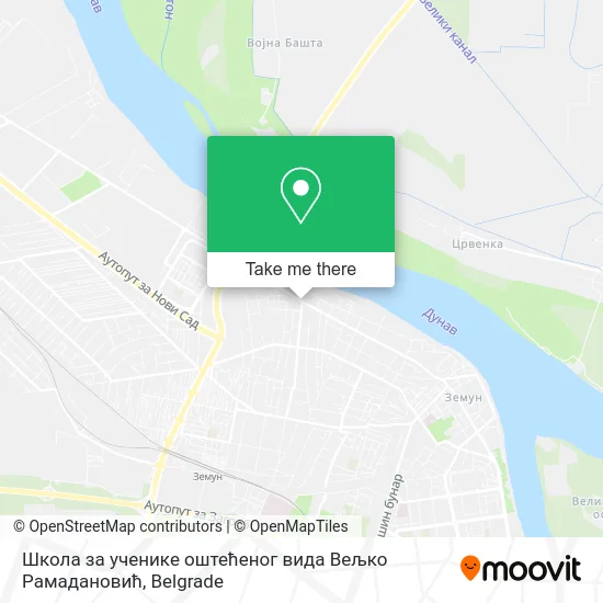 Школа за ученике оштећеног вида Вељко Рамадановић map