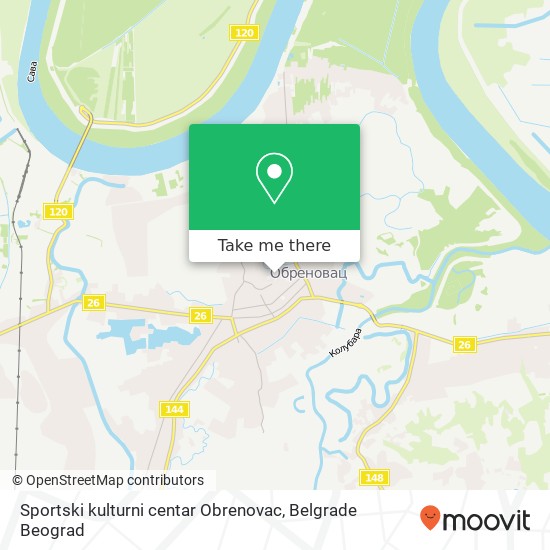 Sportski kulturni centar Obrenovac map