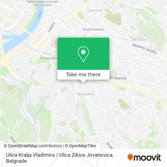 Ulica Kralja Vladimira / Ulica Zikice Jovanovica map
