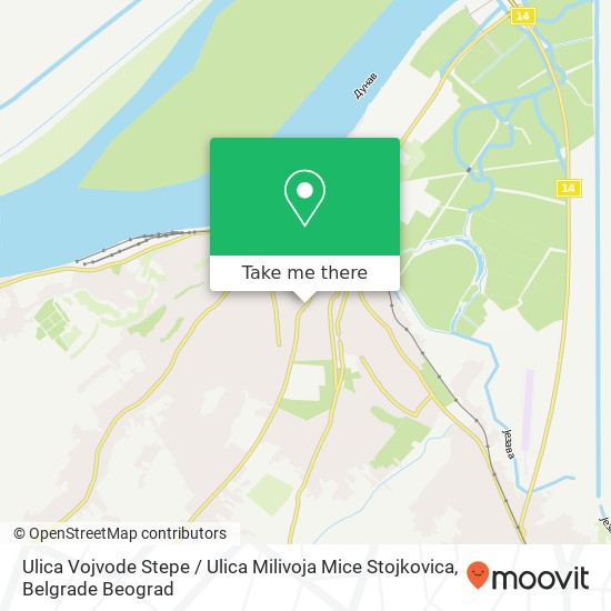 Ulica Vojvode Stepe / Ulica Milivoja Mice Stojkovica map