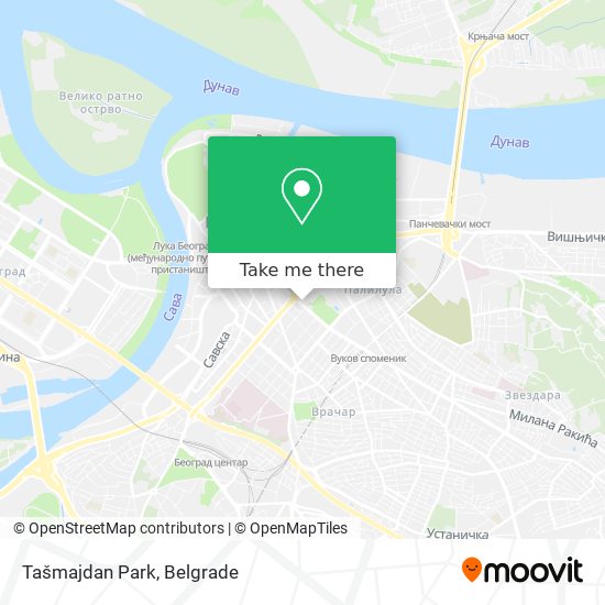 Tašmajdan Park map