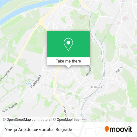 Улица Аце Јоксимовића map