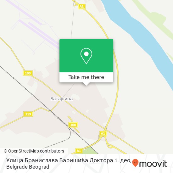 Улица Бранислава Баришића Доктора 1. део map