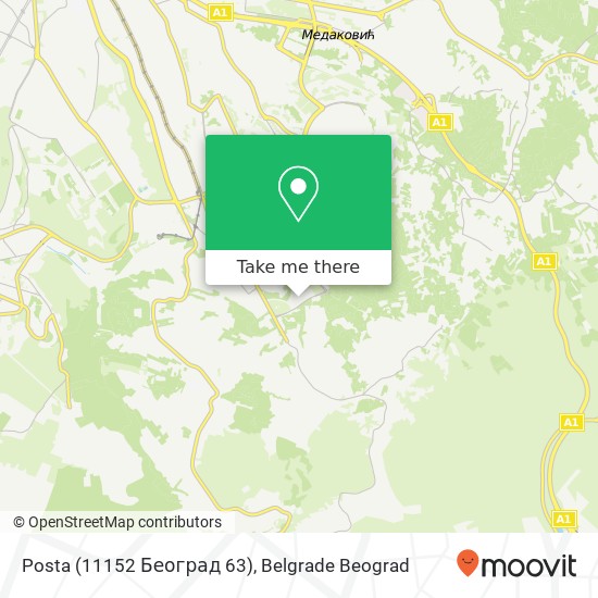 Posta (11152 Београд 63) map