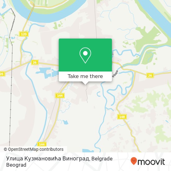 Улица Кузмановића Виноград map