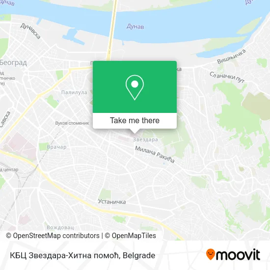 КБЦ Звездара-Хитна помоћ map