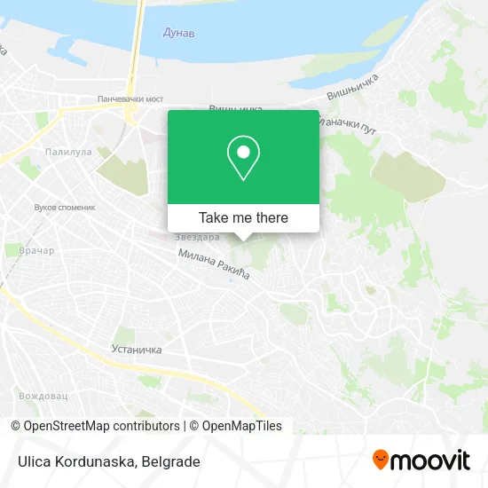 Ulica Kordunaska map
