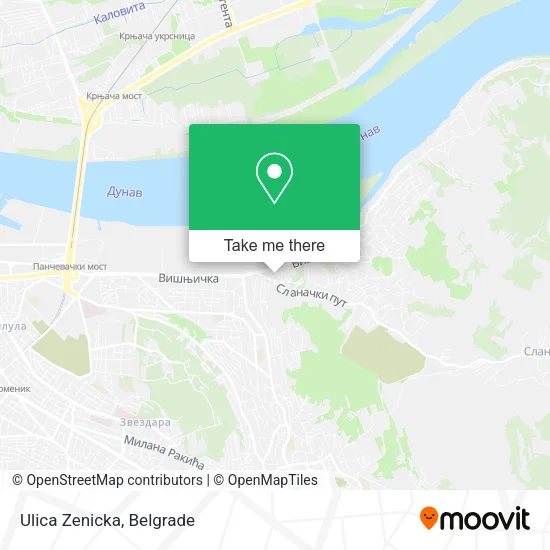 Ulica Zenicka map