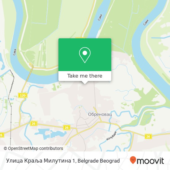 Улица Краља Милутина 1 map