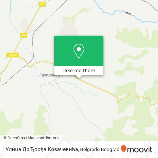 Улица Др Ђорђа Ковачевића map