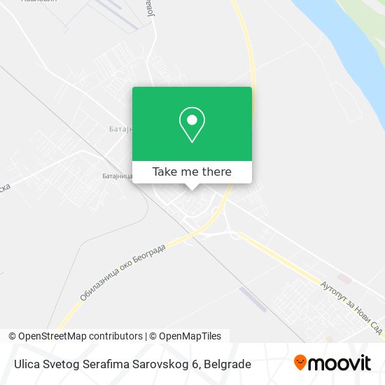 Ulica Svetog Serafima Sarovskog 6 map