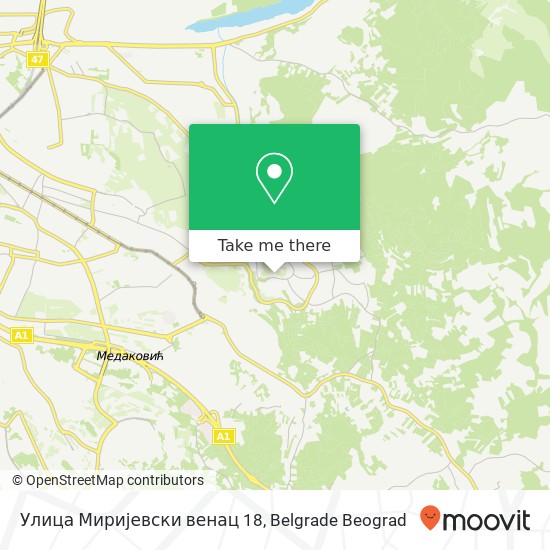 Улица Миријевски венац 18 map