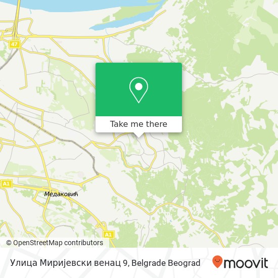 Улица Миријевски венац 9 map