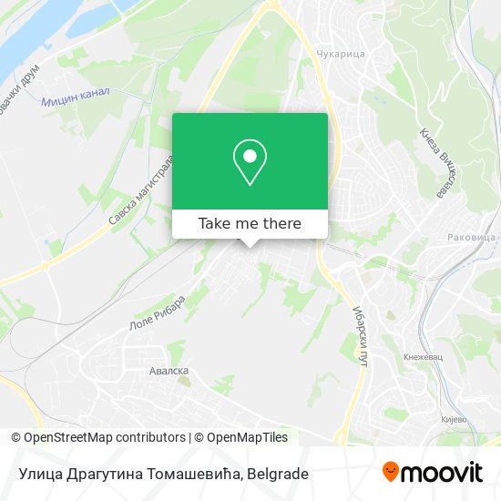 Улица Драгутина Томашевића map