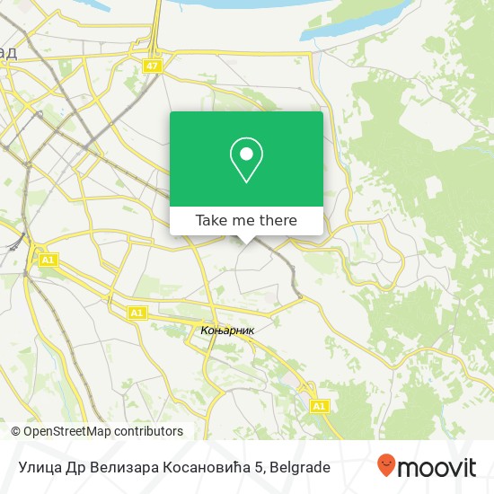 Улица Др Велизара Косановића 5 map