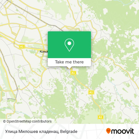 Улица Милошев кладенац map