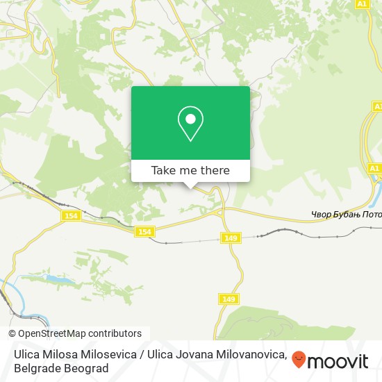 Ulica Milosa Milosevica / Ulica Jovana Milovanovica map