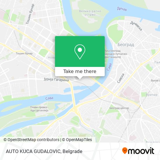 AUTO KUCA GUDALOVIC map