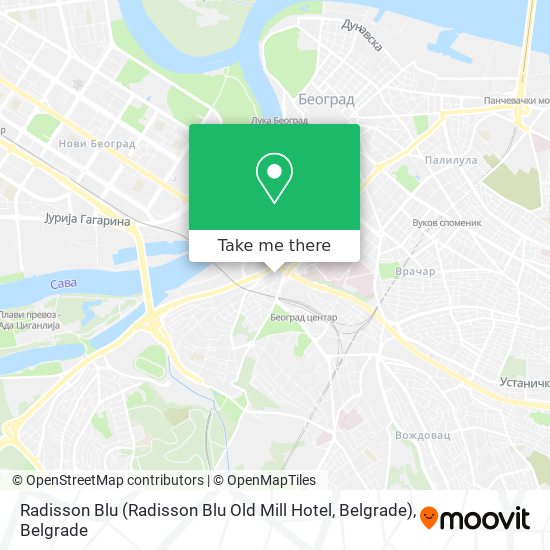 Radisson Blu (Radisson Blu Old Mill Hotel, Belgrade) map