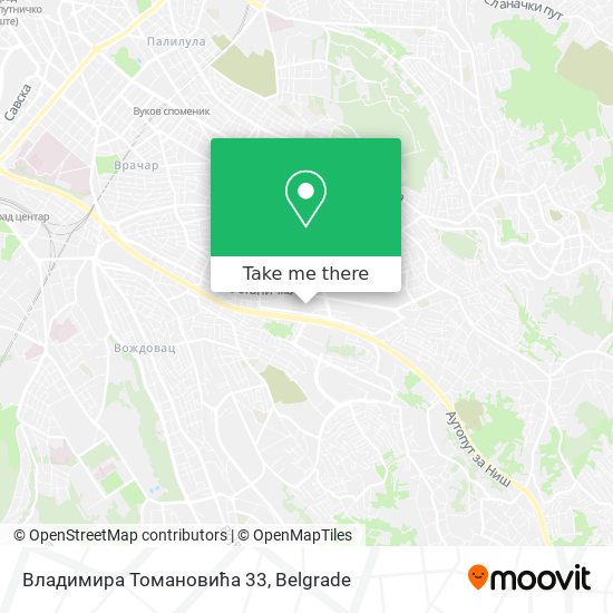 Владимира Томановића 33 map