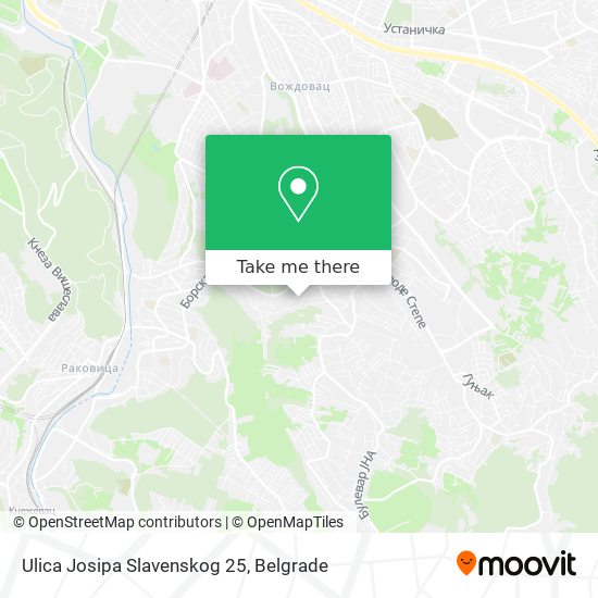 Ulica Josipa Slavenskog 25 map