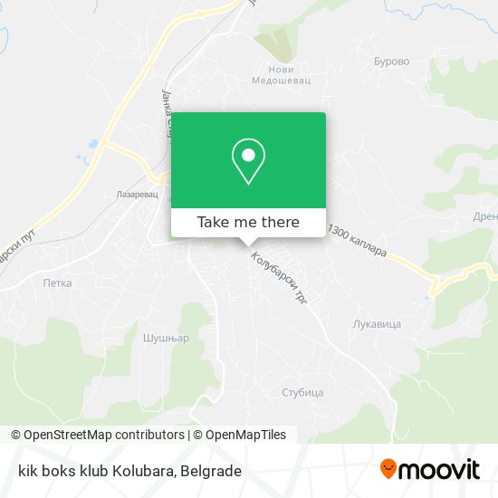 kik boks klub Kolubara map