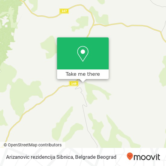 Arizanovic rezidencija Sibnica map