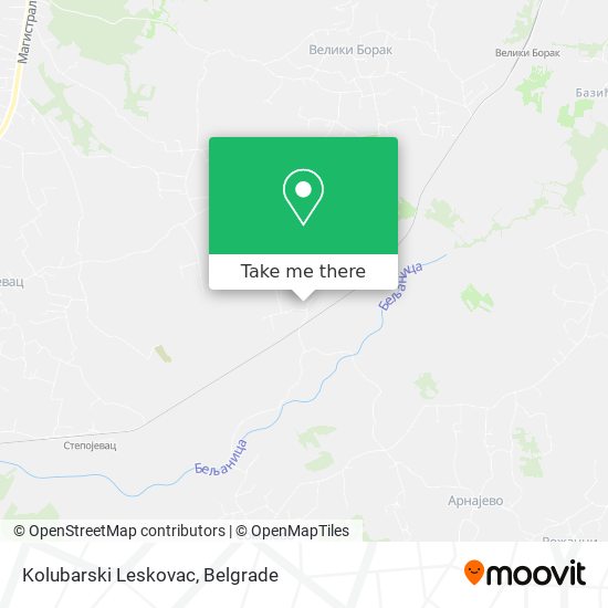 Kolubarski Leskovac map