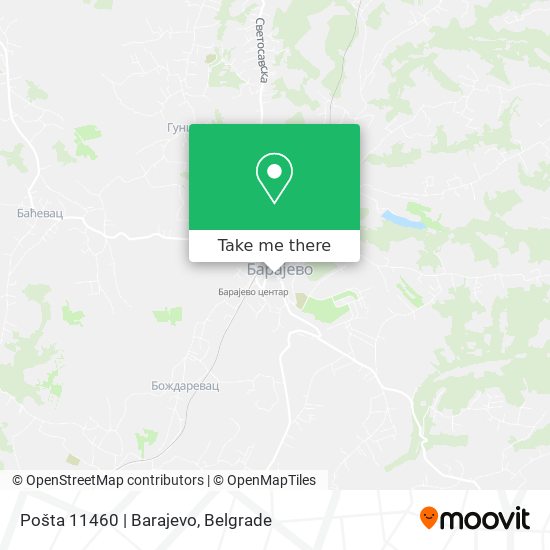 Pošta 11460 | Barajevo map