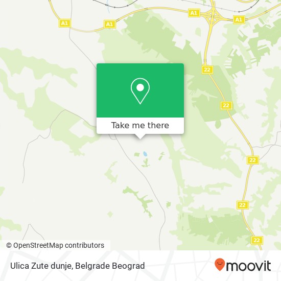 Ulica Zute dunje map