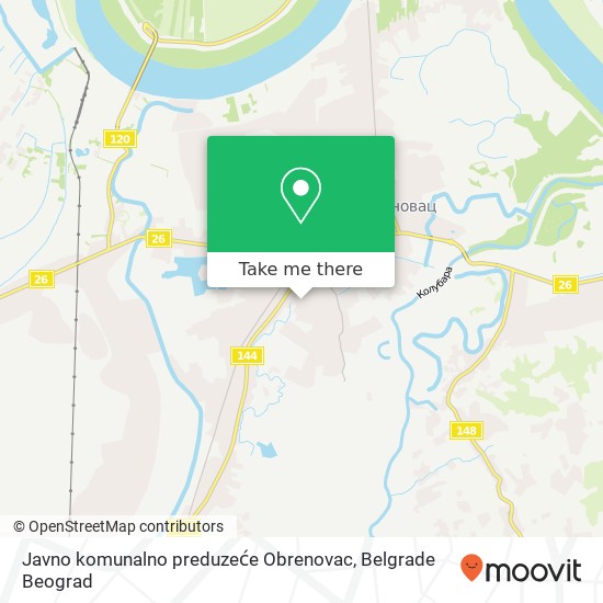 Javno komunalno preduzeće Obrenovac map