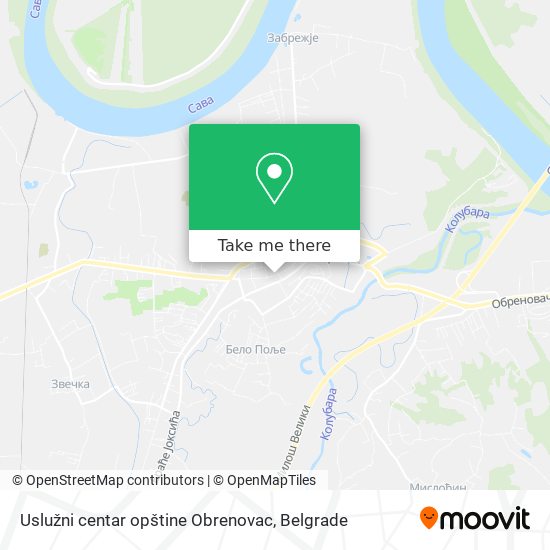 Uslužni centar opštine Obrenovac map