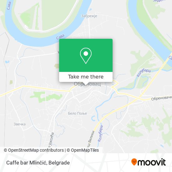 Caffe bar Mlinčić map