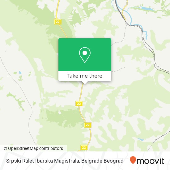 Srpski Rulet Ibarska Magistrala map