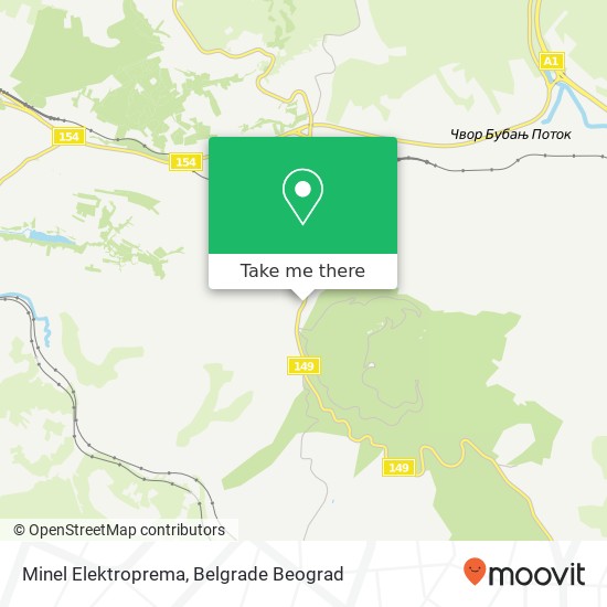 Minel Elektroprema map