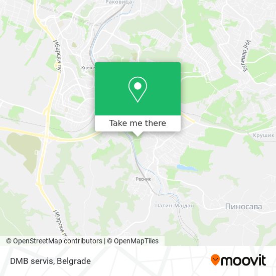 DMB servis map