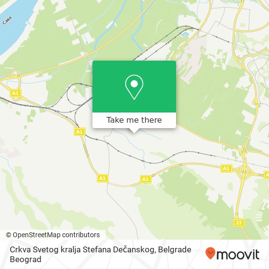 Crkva Svetog kralja Stefana Dečanskog map