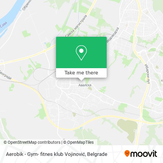 Aerobik - Gym- fitnes klub Vojinović map